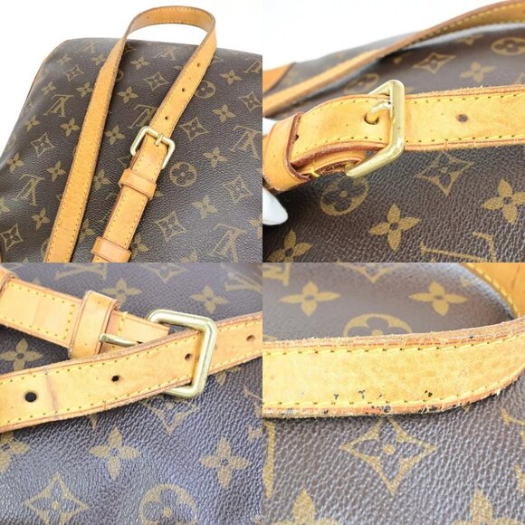 LOUIS VUITTON Logo Odeon PM Shoulder Bag Monogram Leather Brown - Picture 9 of 16